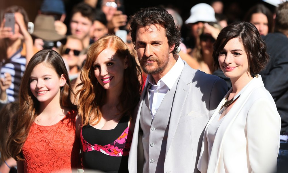 Mackenzie Foy;Jessica Chastain;Matthew McConaughey;Anne Hathaway;<br>Matthew McConaughey Honored with A Star on The Hollywood Walk of Fame