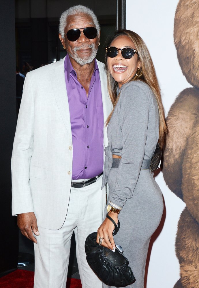 Morgan Freeman;Alexis Freeman;<br>Ted 2 New York Premiere - Red Carpet Arrivals
