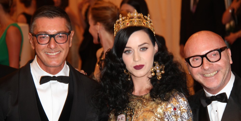 Stefano Gabbana;Katy Perry;Domenico Dolce;<br>PUNK: Chaos to Couture Costume Institute Gala