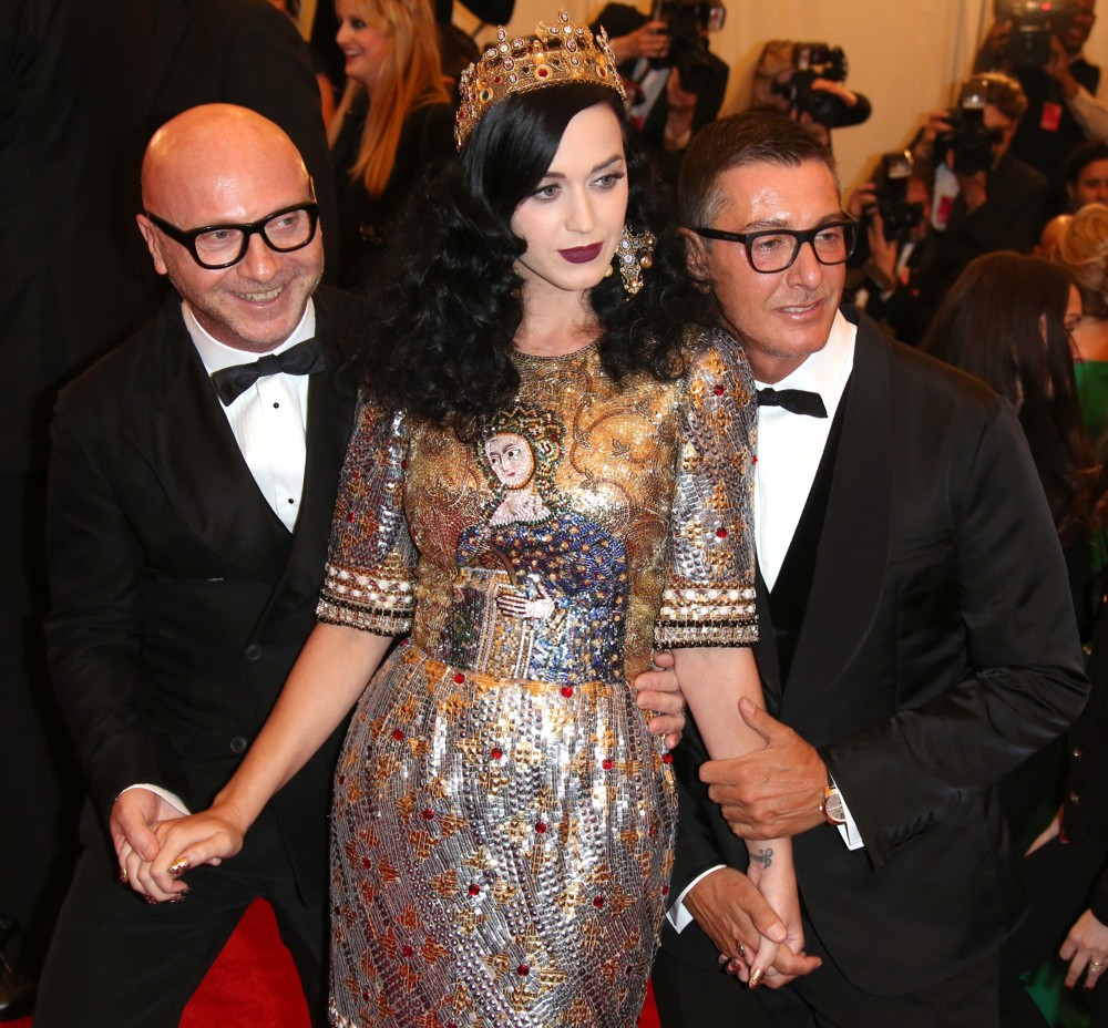 Domenico Dolce;Katy Perry;Stefano Gabbana;<br>PUNK: Chaos to Couture Costume Institute Gala