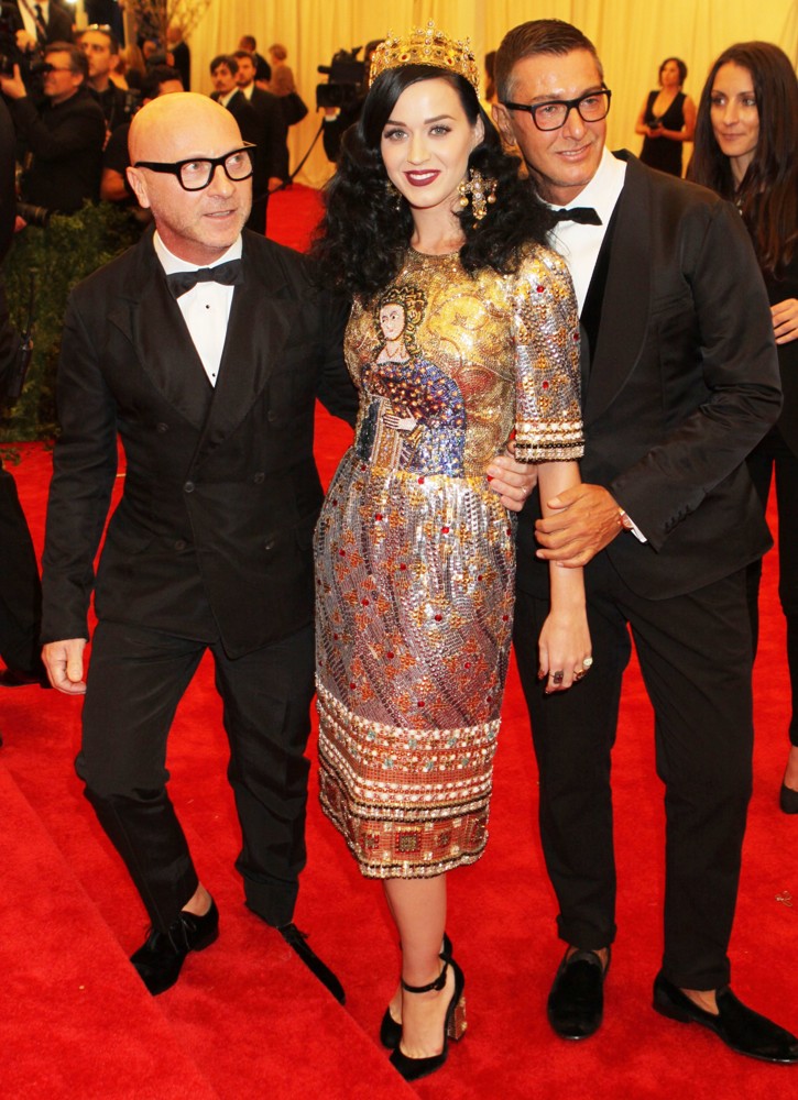 Domenico Dolce;Katy Perry;Stefano Gabbana;<br>PUNK: Chaos to Couture Costume Institute Gala