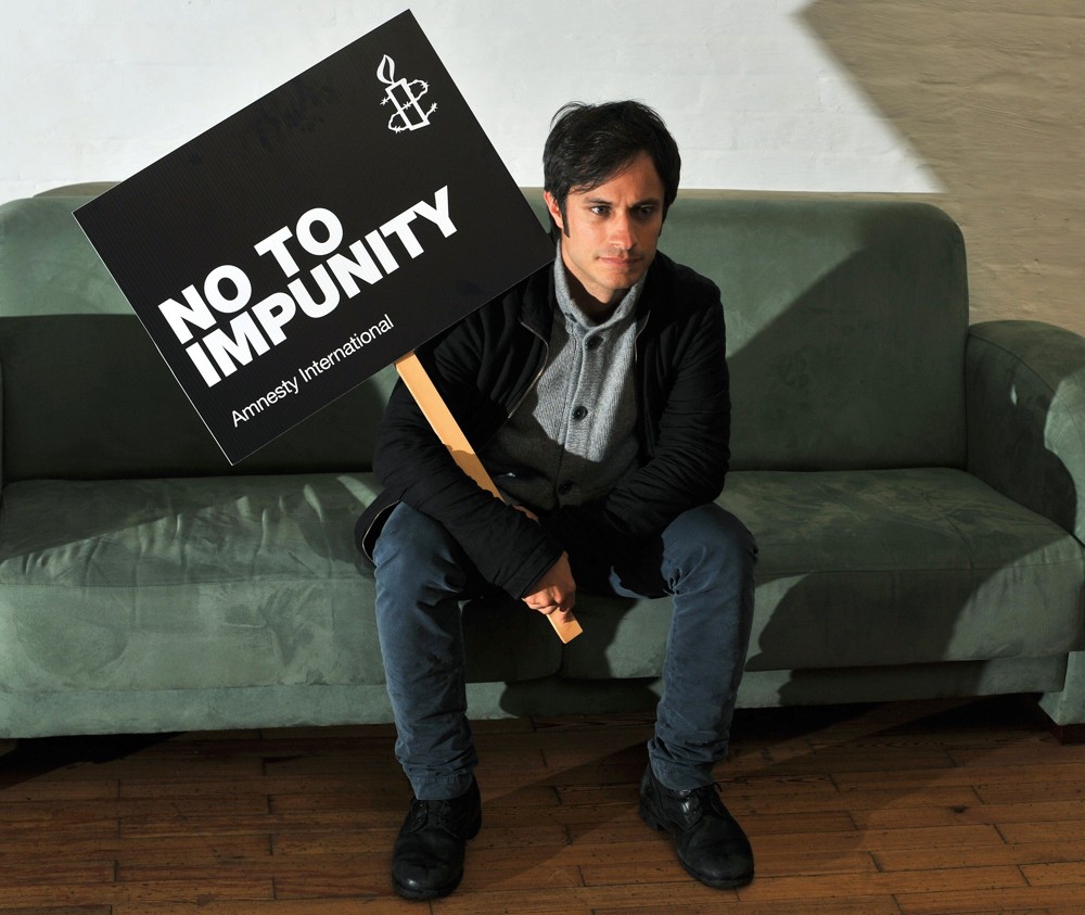 Gael Garcia Bernal;<br>Gael Garcia Bernal Launches Amnesty International's Call to End Impunity for Past Human Rights Abuse