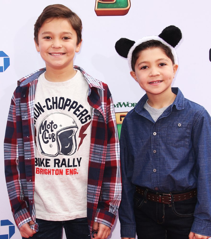 Pierce Gagnon;Steele Gagnon;<br>World Premiere of Kung Fu Panda 3 - Arrivals