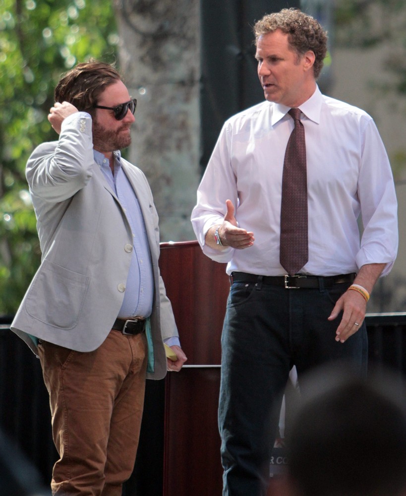 Zach Galifianakis;Will Ferrell;<br>Zach Galifianakis and Will Ferrell Promote Their Film The Campaign on Entertainment News Show Extra