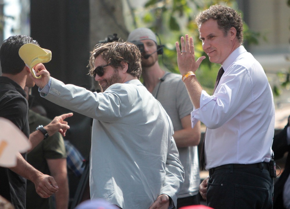Zach Galifianakis;Will Ferrell;<br>Zach Galifianakis and Will Ferrell Promote Their Film The Campaign on Entertainment News Show Extra