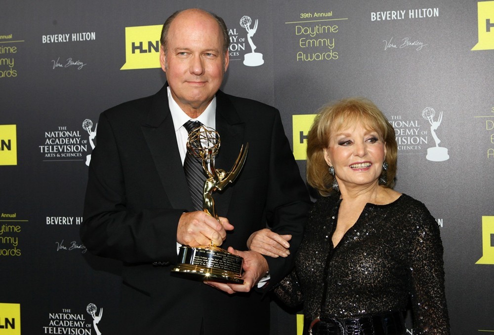 Bill Geddie;Barbara Walters;<br>39th Daytime Emmy Awards - Press Room