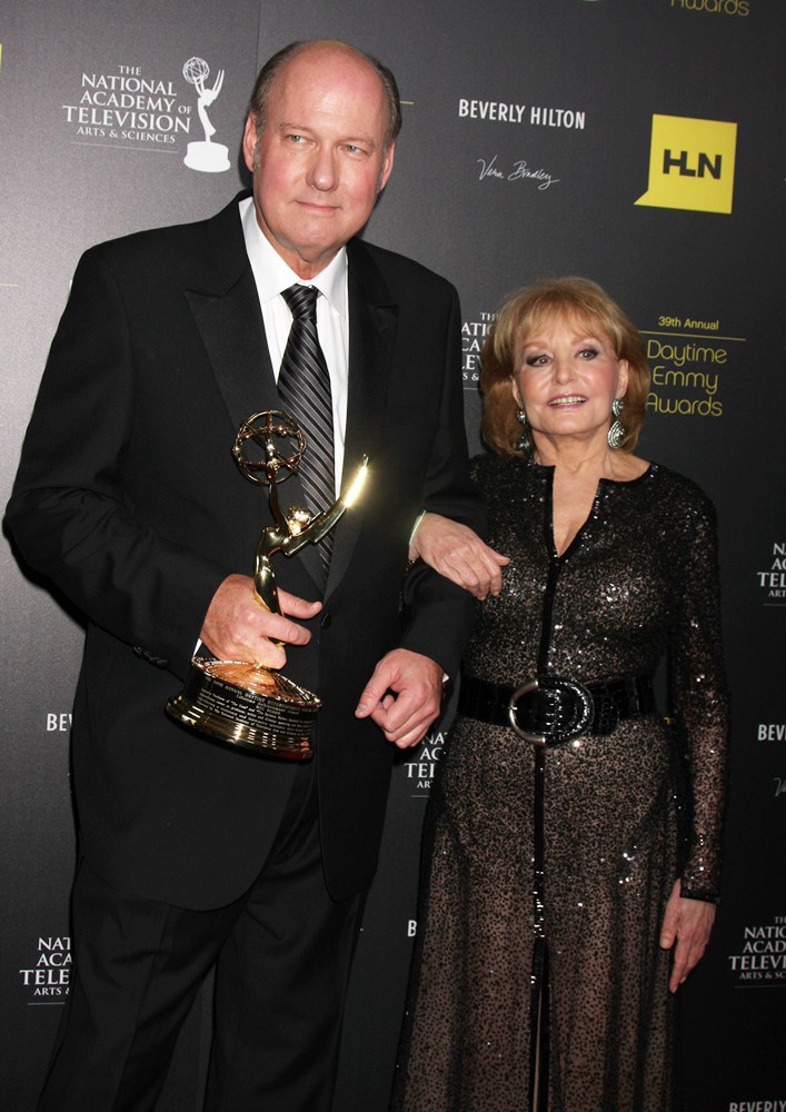 Bill Geddie;Barbara Walters;<br>39th Daytime Emmy Awards - Press Room