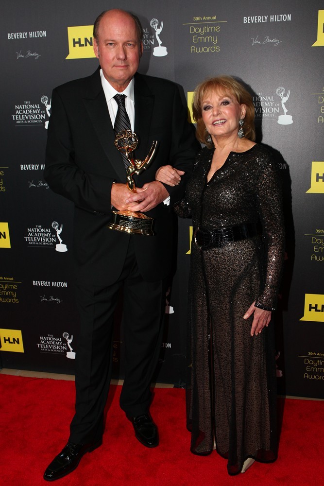 Bill Geddie;Barbara Walters;<br>39th Daytime Emmy Awards - Press Room