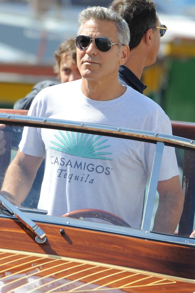 George Clooney Seen Out and About on A Boat