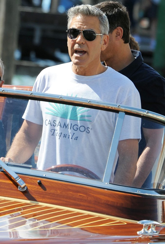 George Clooney;<br>George Clooney Seen Out and About on A Boat