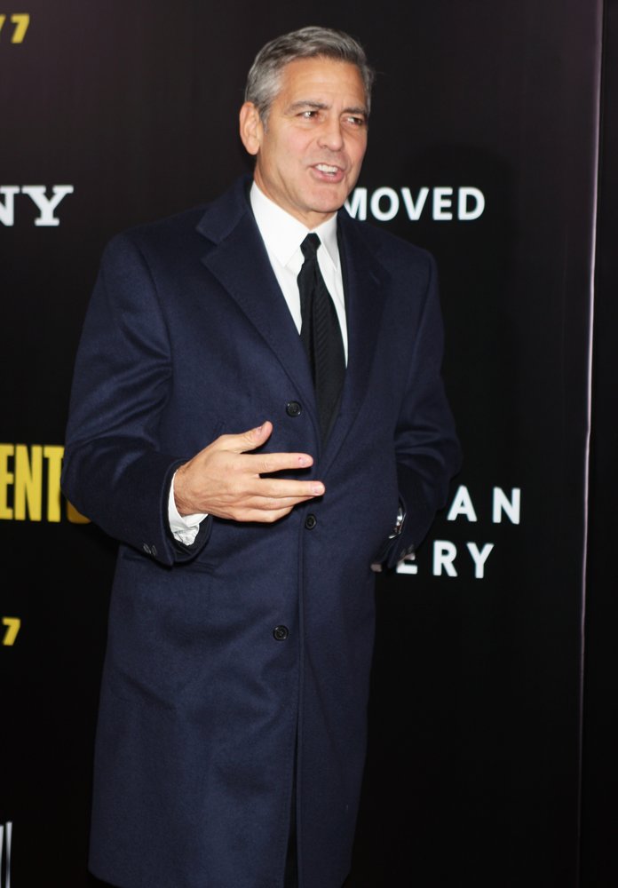 George Clooney;<br>New York Premiere of The Monuments Men - Inside Arrivals