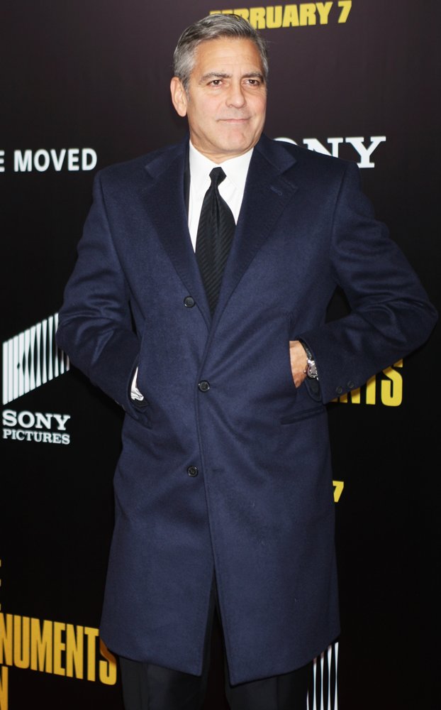 George Clooney;<br>New York Premiere of The Monuments Men - Inside Arrivals