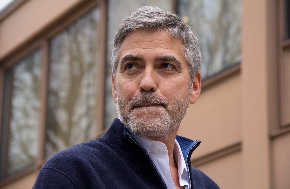George Clooney;<br>George Clooney and His Father Nick Clooney Speak to The Press