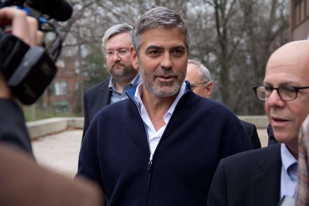George Clooney;<br>George Clooney and His Father Nick Clooney Speak to The Press