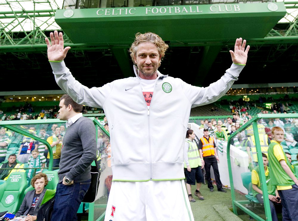 Gerard Butler;<br>The John Kennedy Testimonial Match Between Celtic and Manchester United