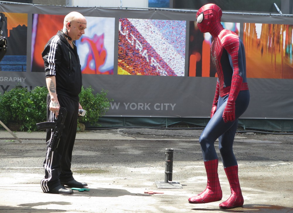 Paul Giamatti;Andrew Garfield;<br>On The Set of The Amazing Spider-Man 2