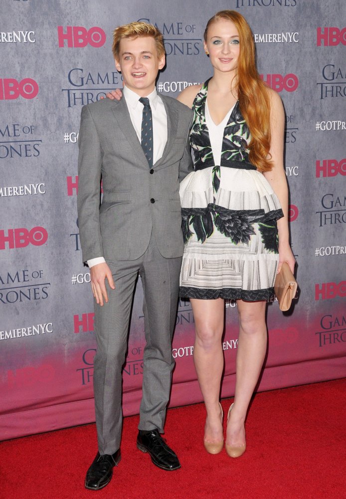 Jack Gleeson;Sophie Turner;<br>New York Premiere of The Fourth Season of Game of Thrones - Red Carpet Arrivals