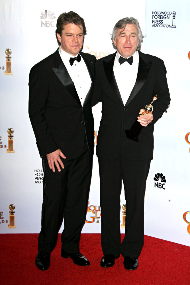 Matt Damon;Robert De Niro;<br>68th Annual Golden Globe Awards - Press Room