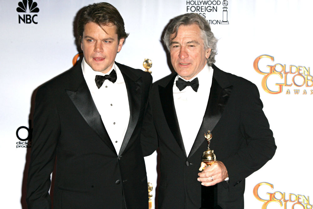 Matt Damon;Robert De Niro;<br>68th Annual Golden Globe Awards - Press Room