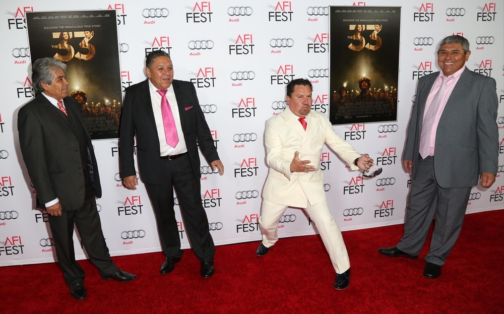 Mario Gomez;Luis Urzua;Edison Pena;Juan Carlos Aguilar;<br>AFI FEST 2015 - Gala Screening of The 33 - Red Carpet Arrivals