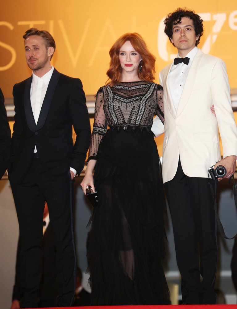 Ryan Gosling;Christina Hendricks;Geoffrey Arend;<br>The 67th Annual Cannes Film Festival - Lost River - Premiere Arrivals
