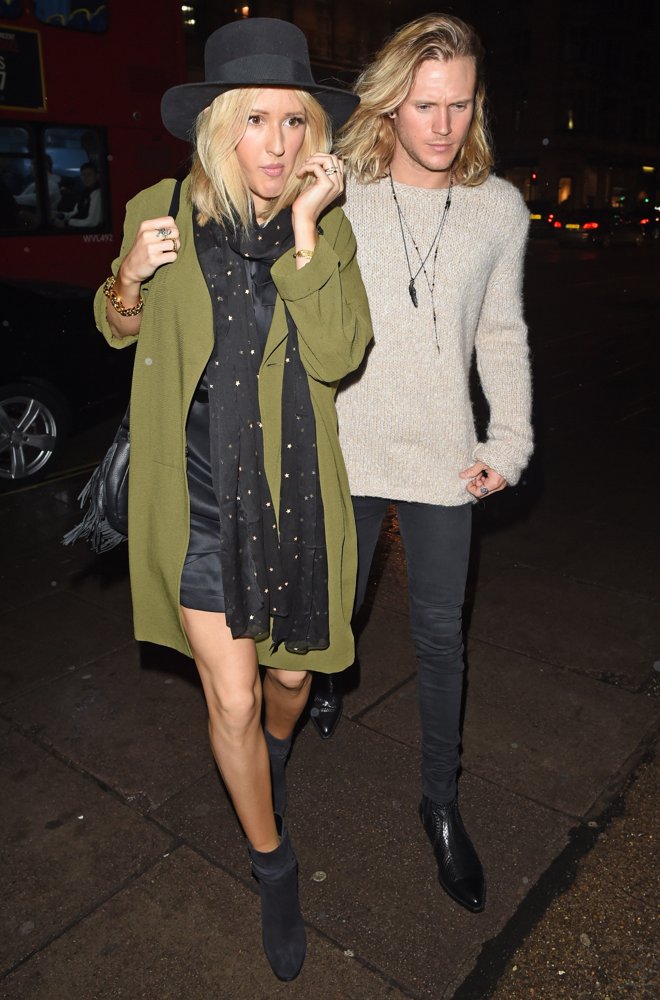 Ellie Goulding and Dougie Poynter Seen Leaving The Wolseley Restaurant