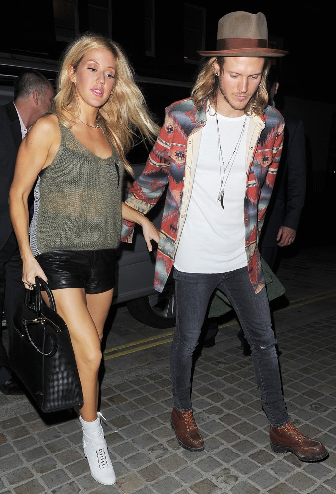 Ellie Goulding;Dougie Poynter;<br>London Fashion Week Spring-Summer 2015 - Stella McCartney Green Carpet Challenge Collection