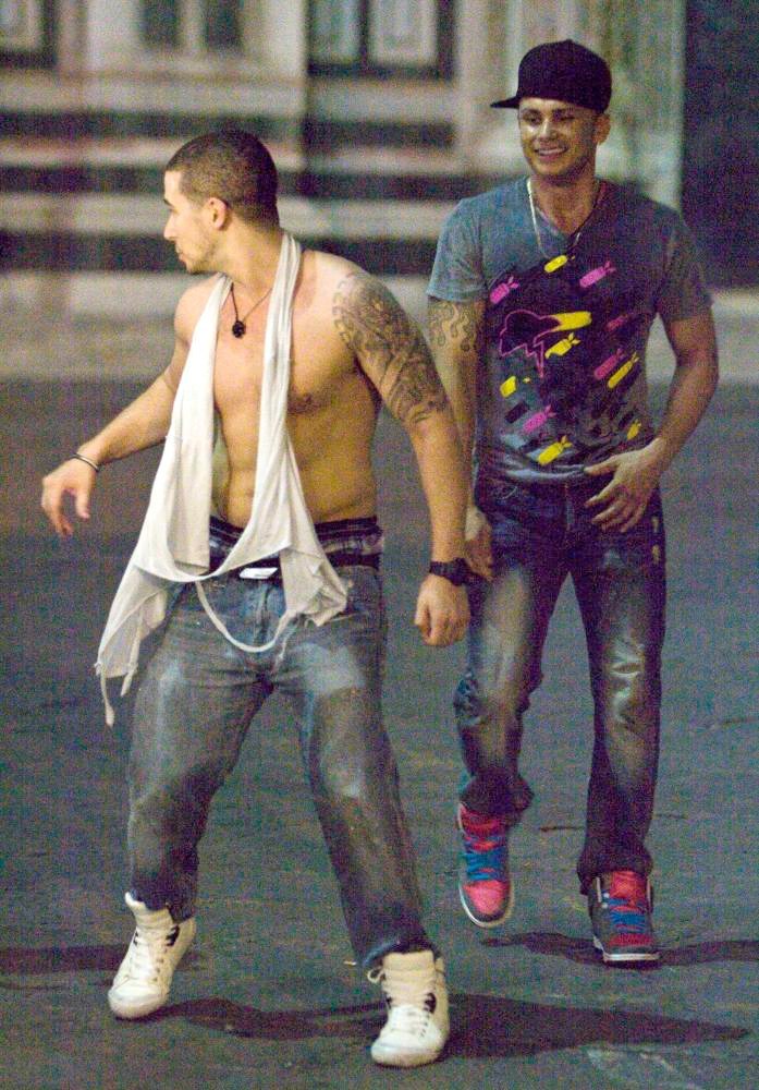 Vinny Guadagnino;DJ Pauly D;<br>Jersey Shore Cast Members Spend The Evening Drinking at Astor Cafe