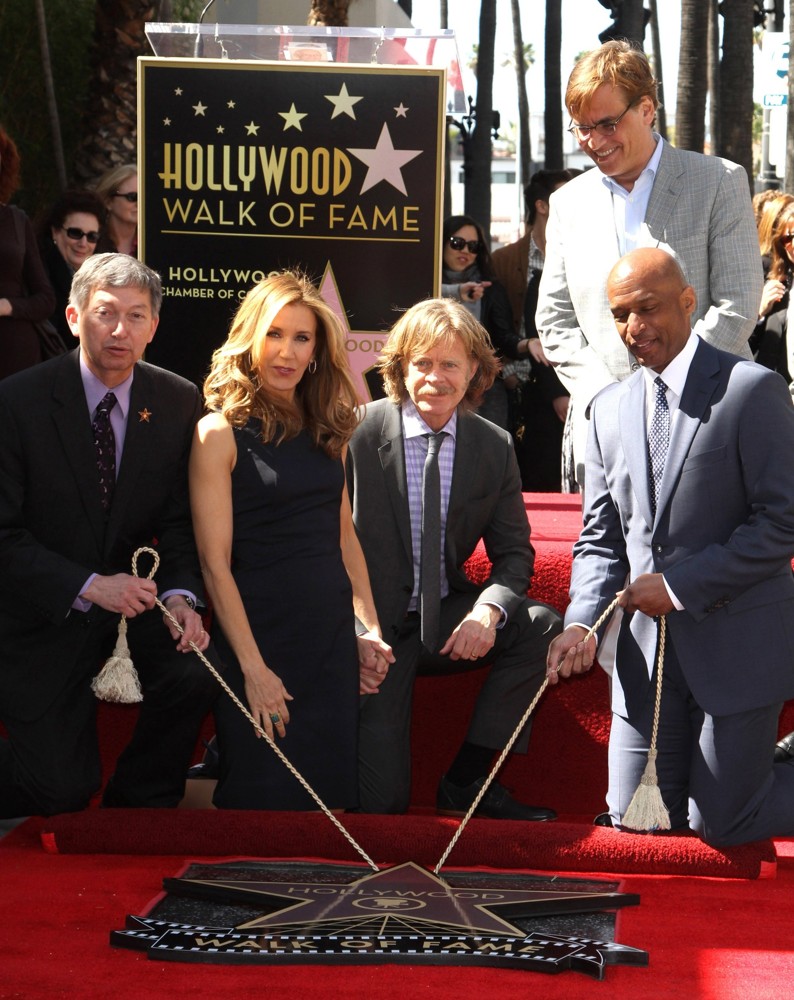 Leron Gubler;Felicity Huffman;William H. Macy;Aaron Sorkin;Marty Shelton;<br>Felicity Huffman and William H. Macy Are Honored with Stars at The Hollywood Walk of Fame