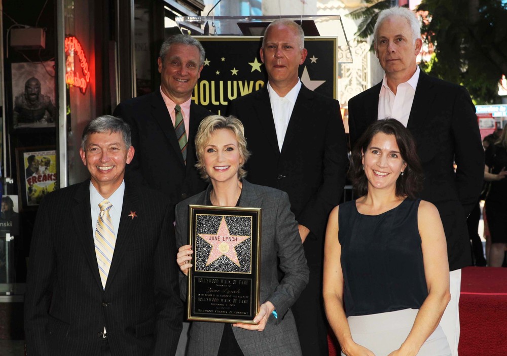 Leron Gubler;Jane Lynch;Ryan Murphy;Christopher Guest;<br>Jane Lynch Honored on The Hollywood Walk of Fame