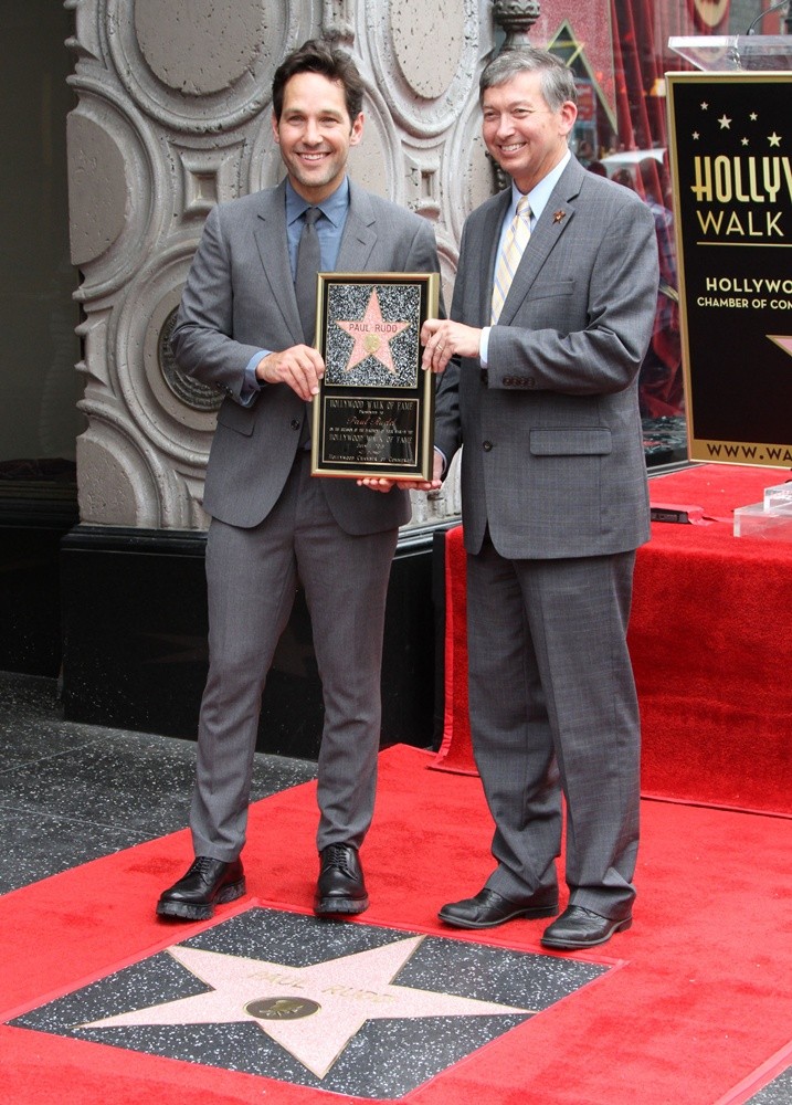 Paul Rudd;Leron Gubler;<br>Paul Rudd Honored with A Star on The Hollywood Walk of Fame