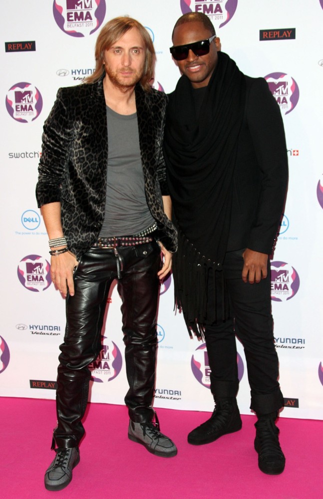 David Guetta;Taio Cruz;<br>The MTV Europe Music Awards 2011 (EMAs) - Arrivals