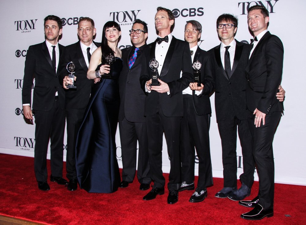 David Binder;Lena Hall;Michael Mayer;Neil Patrick Harris;Stephen Trask;John Cameron Mitchell;<br>The 68th Annual Tony Awards - Press Room