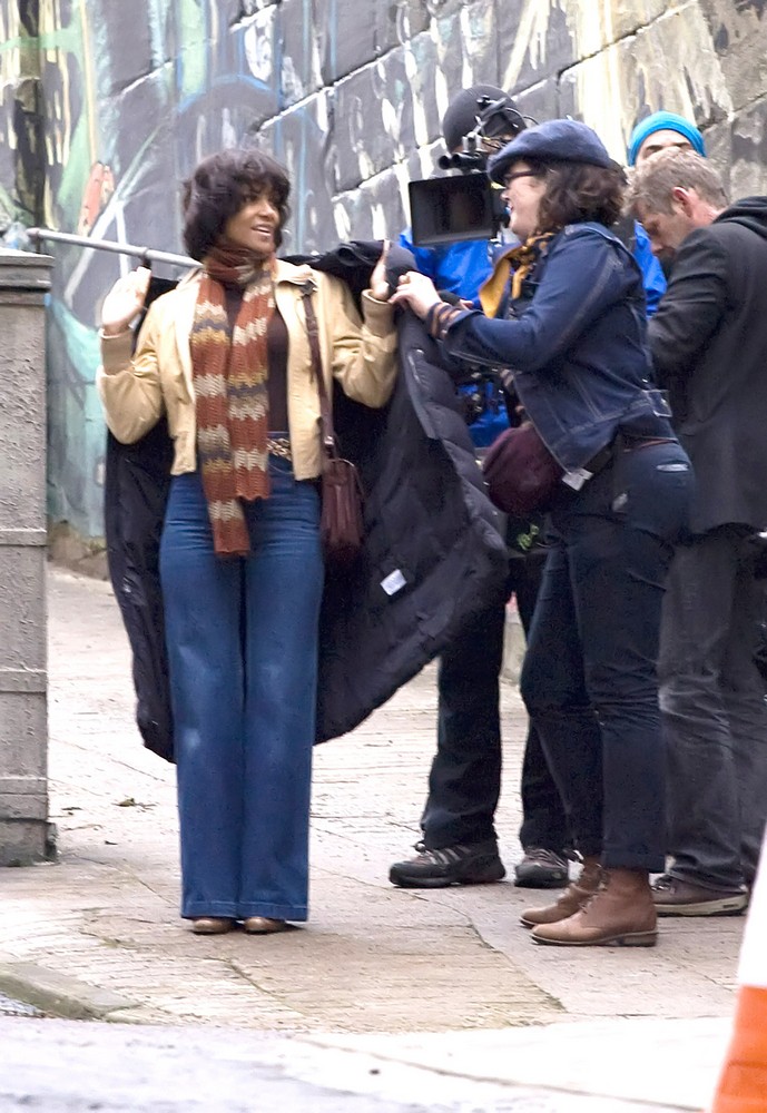 Halle Berry;<br>On The Film set of Cloud Atlas Shooting on Location in Glasgow