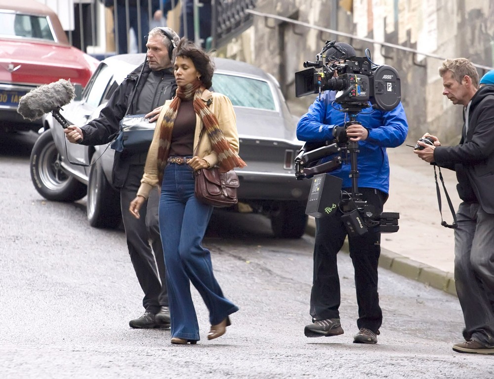 Halle Berry;<br>On The Film set of Cloud Atlas Shooting on Location in Glasgow
