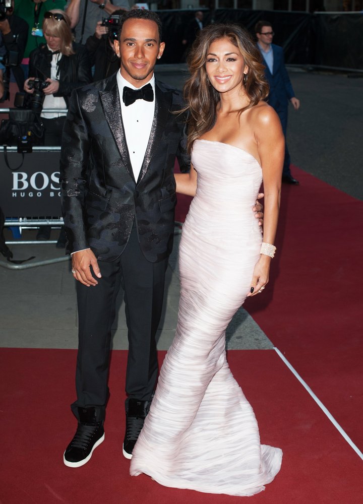 Lewis Hamilton;Nicole Scherzinger;<br>The GQ Awards 2014 - Arrivals