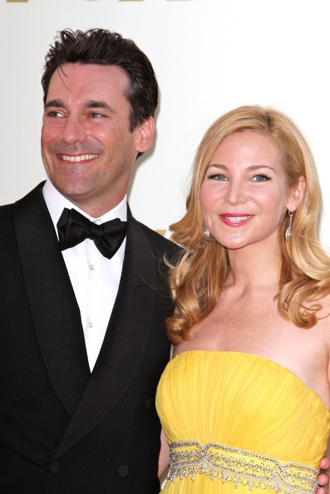 Jon Hamm;Jennifer Westfeldt;<br>The 63rd Primetime Emmy Awards - Arrivals