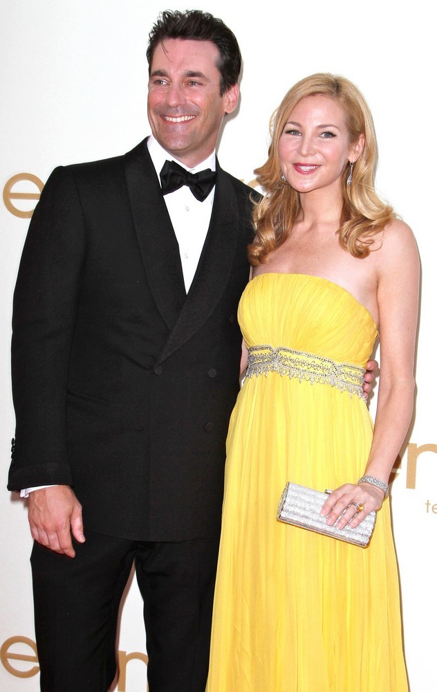 Jon Hamm;Jennifer Westfeldt;<br>The 63rd Primetime Emmy Awards - Arrivals