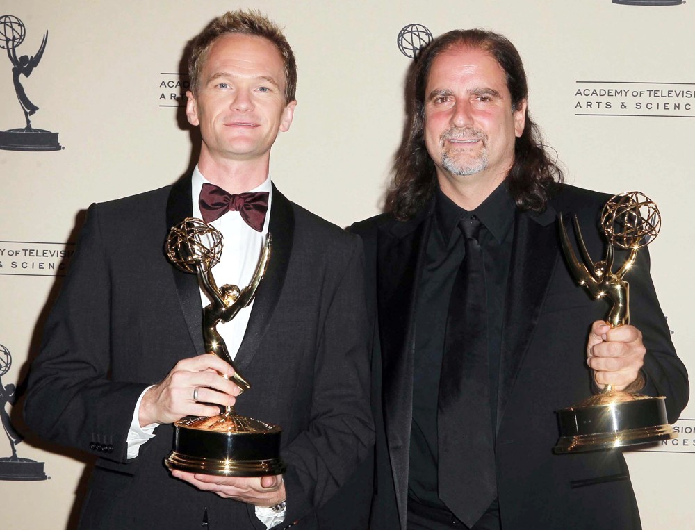 Neil Patrick Harris;Glenn Weiss;<br>2012 Creative Arts Emmy Awards - Press Room