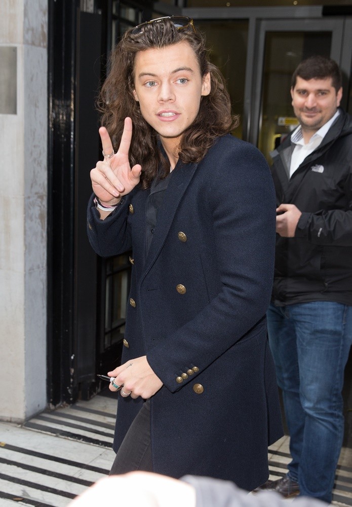 Harry Styles Arriving at The BBC Radio 2 Studios