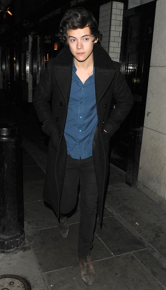 Harry Styles;One Direction;<br>Harry Styles Leaves The Groucho Club via A Side Door