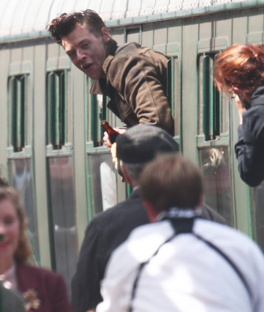 Harry Styles on The Set of Dunkirk