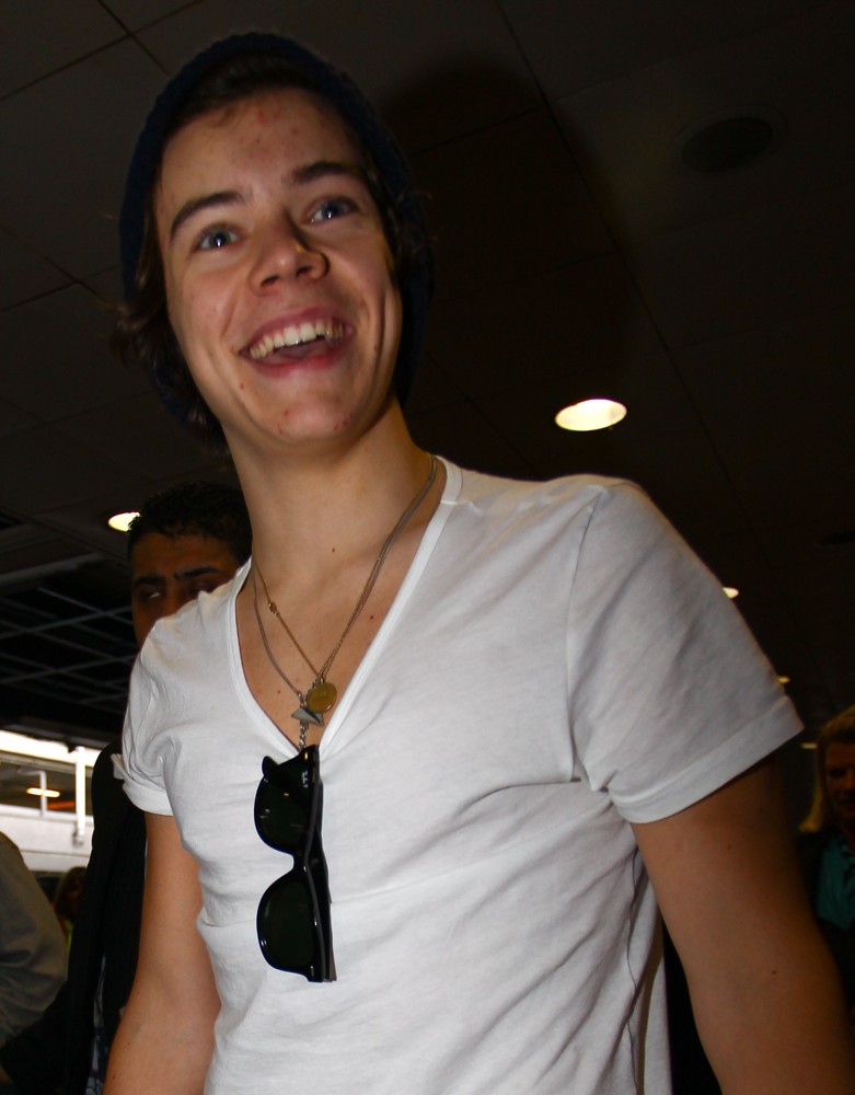 Harry Styles;One Direction;<br>One Direction Arrive at Heathrow Airport
