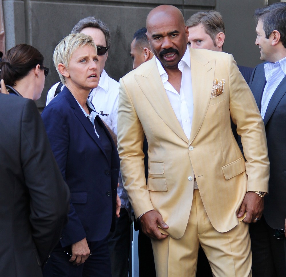 Ellen DeGeneres;Steve Harvey;<br>Steve Harvey Is Honoured with A Star on The Hollywood Walk of Fame