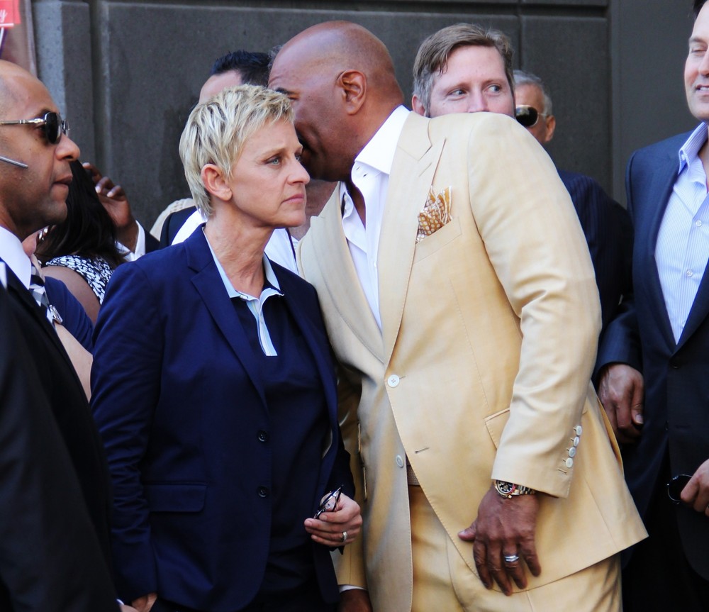 Ellen DeGeneres;Steve Harvey;<br>Steve Harvey Is Honoured with A Star on The Hollywood Walk of Fame