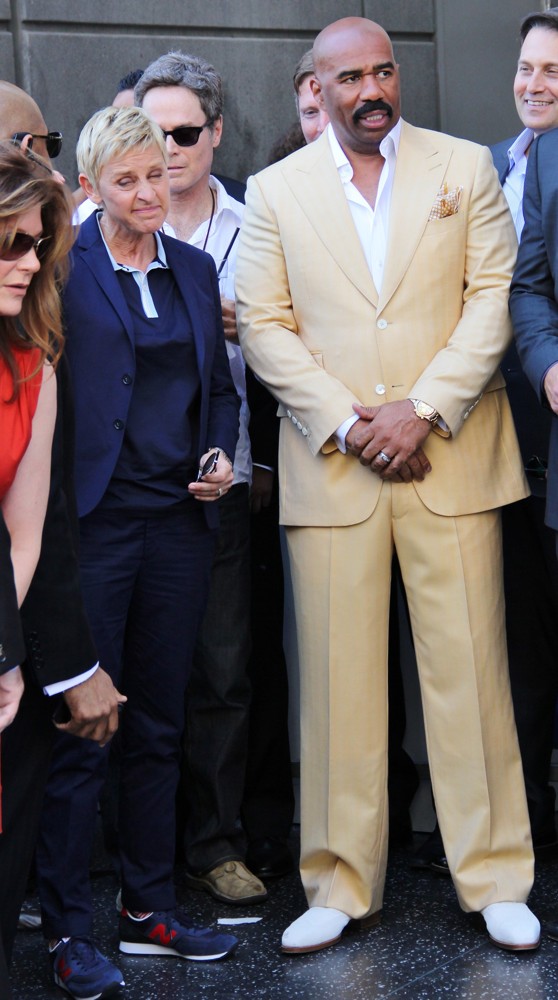 Ellen DeGeneres;Steve Harvey;<br>Steve Harvey Is Honoured with A Star on The Hollywood Walk of Fame
