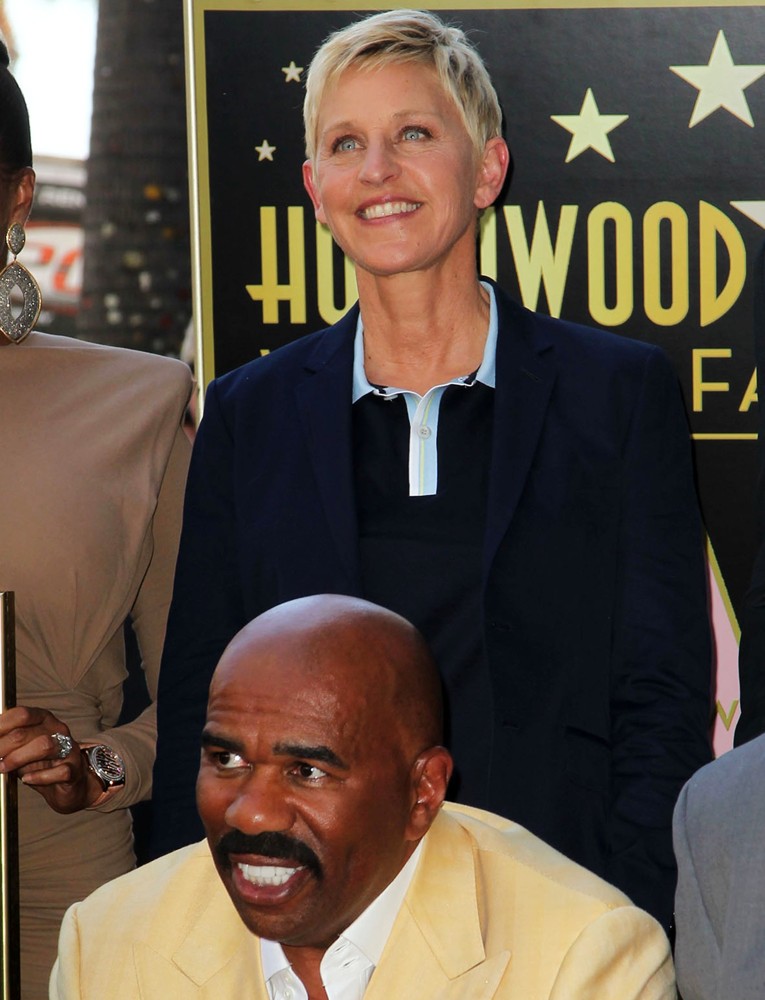 Ellen DeGeneres;Steve Harvey;<br>Steve Harvey Is Honoured with A Star on The Hollywood Walk of Fame