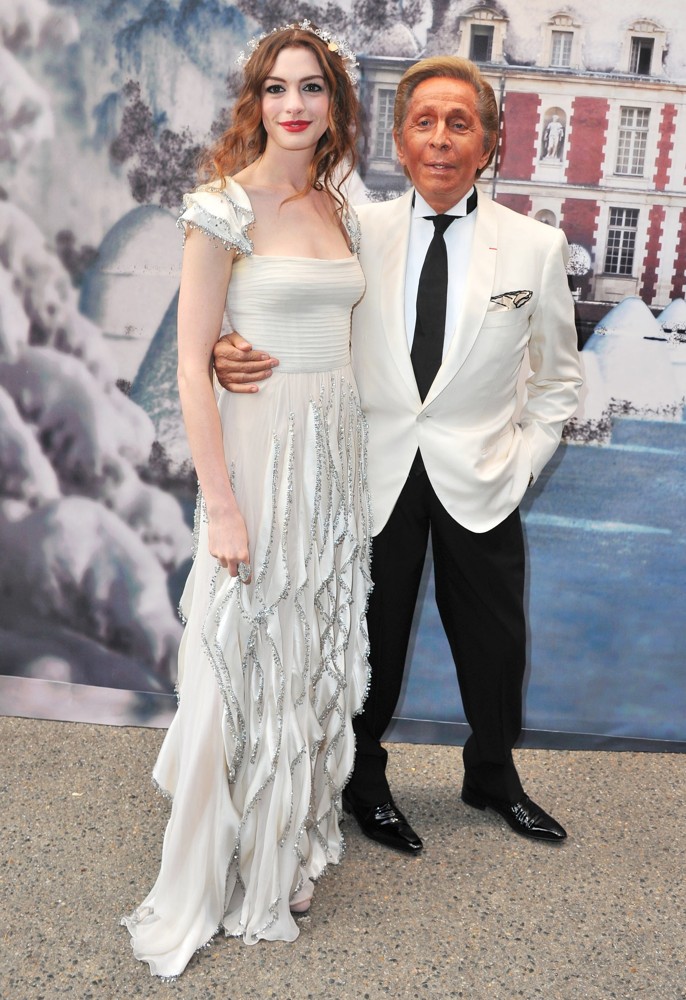 Anne Hathaway;Valentino Garavani;<br>The White Fairy Tale Love Ball - Arrivals