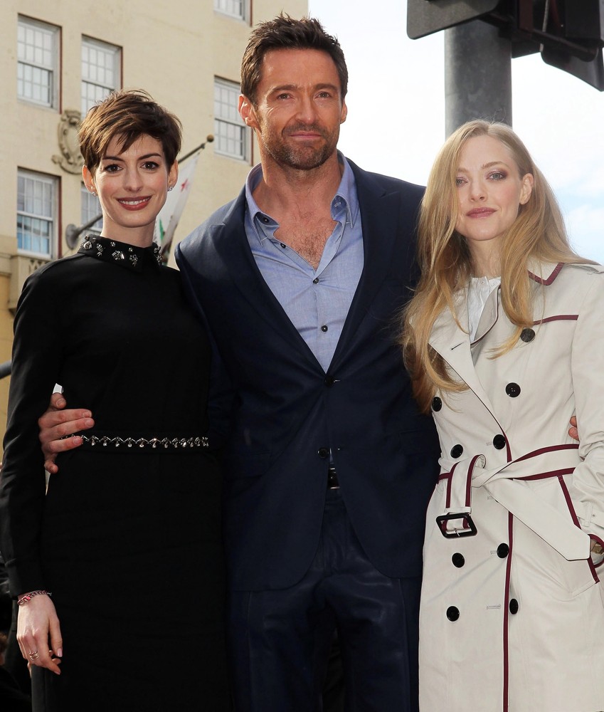 Anne Hathaway;Hugh Jackman;Amanda Seyfried;<br>Hugh Jackman Is Honoured with A Hollywood Star on The Hollywood Walk of Fame