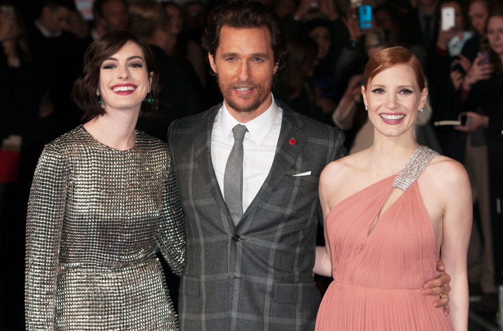 Anne Hathaway;Matthew McConaughey;Jessica Chastain;<br>UK Premiere of Interstellar - Arrivals